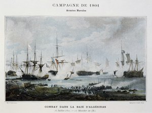 Kamp i Algeciras-bugten af Unknown artist