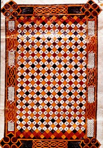 Mindesmærke labyrintside dækket med en digital labyrint. Miniature af Florentius fra manuskriptet "" Moralia i Job"" af klosteret Valeranica (Skt. Peter af Berlanga i Castilien) med kommentarer af pave Gregor I (540-604), 9. århundrede. Madrid, National af Unknown artist