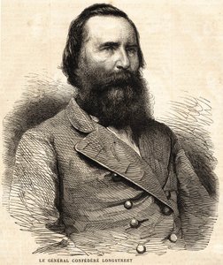 Konfødererede general James Longstreet (1821 - 1904). af Unknown artist