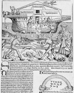 Konstruktion af Noas ark - i "" Chronicle of Nürnberg"" af Unknown artist