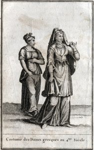 Kostume af de græske damer i det 4. århundrede. Indgravering i "Beaute de l