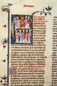 Koncilet i Nicaea - manuskriptbelysning (gammel latinsk oversættelse af de første økumeniske konciler tilskrevet Isidore), middelalder (ref. 365, 351r). B. Hr. Toulouse. Ansøgning om autorisation til Toulouse Kommunalbibliotek (tlf.: 05 62 27 66 af Unknown artist