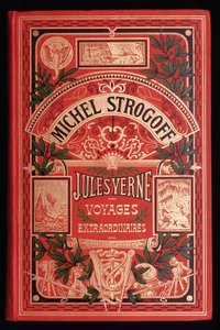 Forside til Jules Vernes bog "" Michel Strogoff"", red. Hetzel af Unknown artist
