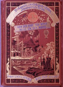 Omslag til en bog af Jules Verne på tysk af Unknown artist