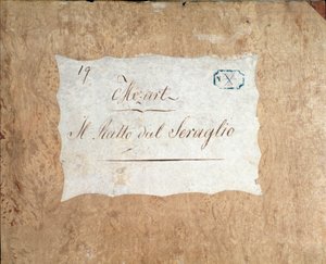 Cover af partituret til Bortførelsen fra Seraglio, opera af Mozart, Lichtenthal-version (1838) af Unknown artist