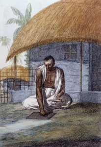 Kultur, civilisation og det indiske samfund: Portræt af en astrolog, Indien. af Unknown artist