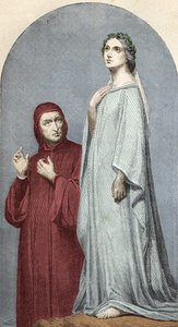 Dante og Beatrice. af Unknown artist