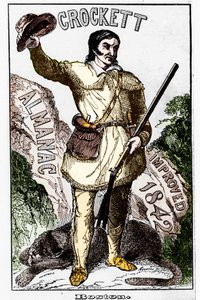 David Crockett (1786-1836), amerikansk pioner - Almanak af Unknown artist