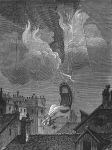 Madame Blanchards død (hans bold) af Unknown artist