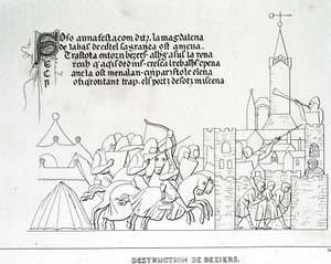 Ødelæggelse af Béziers af Unknown artist