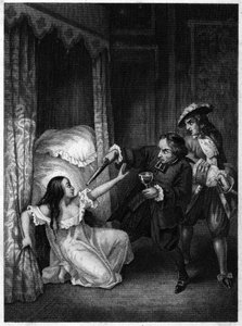 Diane de Joannis de Châteaublanc de Roussan, markis af GANGES (1635-1667) myrdet af sine to brødre-i-trin, abbeden og ridderen af Ganges. Stik fra 1847. af Unknown artist