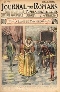 Diane, anerkendt som grevinde af Monsoreau, blev tildelt hoffet. Illustration af "" The Lady of Monsoreau"" af Alexandre Dumas. I "" Journal of illustrated popular novels"". af Unknown artist