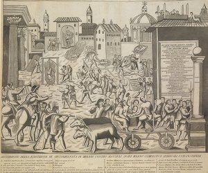 Den store milanesiske pest i 1630. Omkring 1835 af Unknown