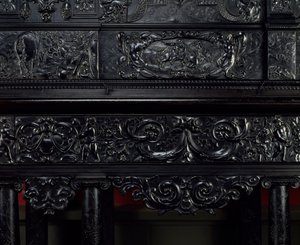 Ebene praksis. Horatius Cocles, romerske helte, forsvarer Sublicius-broen i Rom mod angrebet af etruskerne i Porsenna i 507 f.Kr. Detalje. Omkring 1645 Paris. Louvre-museet af Unknown artist