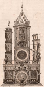 Astronomisk ur i katedralen Vor Frue af Strasbourg, Frankrig, set oppe fra højden af Unknown