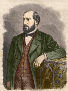 Emile Augier, fransk dramatiker (1820 - 1889). af Unknown artist