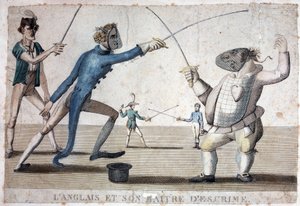 Engelsk og dens fægtemester - 1800-tallet af Unknown artist