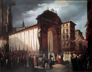 Den nye ærkebiskop af Milanos indtræden den 5. december 1847 (maleri af Unknown artist