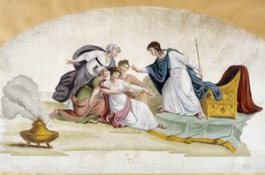 Esthers besvimelse - fanprojekt, ca. 1810. af Unknown artist
