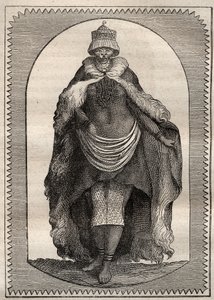 Ekspedition til det indre af Sydafrikas lande (1775) af Anders Sparrman (1748-1820): en hottentote (kvinde Khoikhoi) - illustration hentet fra "" The Great Mariners of the 18th century"" af Unknown artist