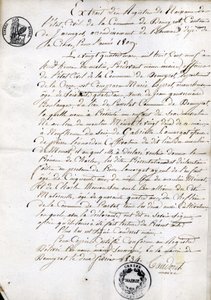 Uddrag af fødselsregisteret for statsborgeren i Dommyrot kommune, bekræftet kopi af 2. februar af Unknown artist