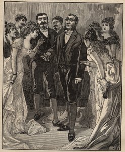 Berømte diamanter: Bankmand Vanlerberghe viser en falsk regent i begyndelsen af det 19. århundrede. Indgravering fra 1885 i "" Les arts et metiers illustres"" af Adolphe BITARD. af Unknown artist
