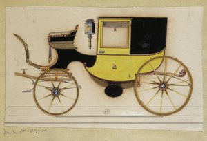 Fiacre - gravering af Unknown artist