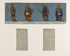 Fire inkakonger: Tupac Yupanqui, Huayna Capac, Huascar Inca, Atahuallpa, begyndelsen af det 19. århundrede af Unknown