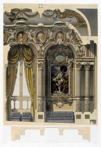 Foyer de la Danse ved Opera Garnier - kromolitografi, slutningen af ​​1800-tallet af Unknown artist