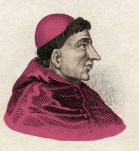 Francisco Jimenez de Cisneros (Gonzalo Jimenez de Cisneros) (1436-1517) kardinal, religiøs reformator og spansk statsmand. Indgravering af det 19. århundrede. af Unknown artist