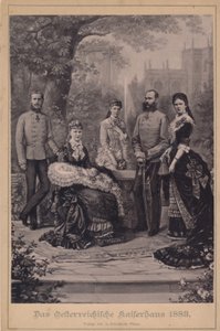 Franz Joseph I og Elisabeth af Østrig og deres kejserlige familie af Unknown artist