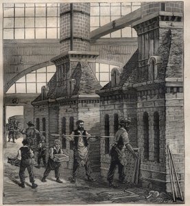 Franske industrier: fremstilling af porcelænsknapper - gravering i "La Science francaise"" af Unknown artist