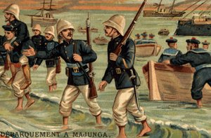 Franske tropper landede i Majunga på Madagaskar i 1895 af Unknown artist