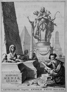 Frontispice af "Mensae Isiaca" (som giver betydningen af hellige ritualer blandt egyptere) af Unknown artist