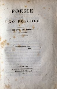 Frontispice af "Poesy" af den italienske digter og dramatiker Ugo Foscolo (1778-1827) 1822 af Unknown artist