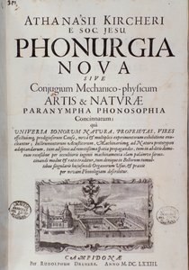 Frontispice af Phonurgia nova (1673) af Unknown artist