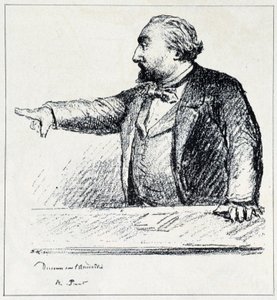 Gambetta holder sin tale om Amnesty. af Unknown artist