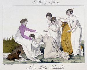 Spil om den varme hånd - i "" Den gode genre"", nr. 12, begyndelsen af det 19. århundrede af Unknown artist