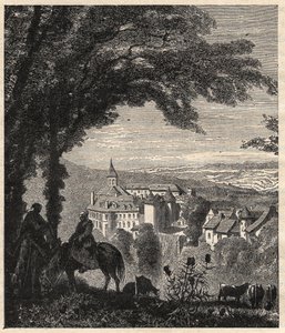 Gargilesse-Dampierre (Gargilesse Dampierre) - Indre - Frankrig - gravering i "" PATRIE" - PECTURESSE BESKRIVELSE AF FRANKRIG I 6 BIND AF LUCIEN HUARD - slutningen af ​​1800-tallet af Unknown artist