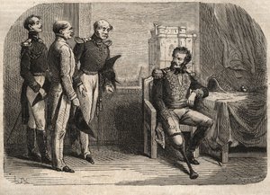 General Daumesnil nægter at overgive Chateau de Vincennes, Frankrig af Unknown artist