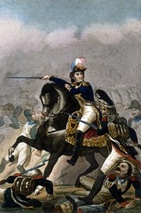 General Jean Lannes, hertug af Montebello (1769-1809) ved slaget ved Essling (21. - 22. maj 1809) Gravering 1800-tallet. . Milano af Unknown artist