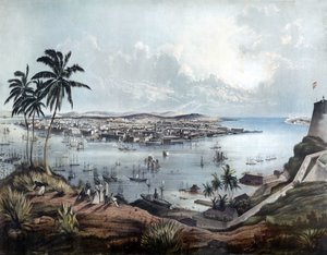 Generelt billede af Havana (Havana, Cuba) i 1850. af Unknown artist