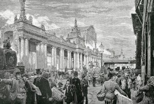 Tysk Rige eller Andet Rige (1871-1918): Socialistisk demonstration på Berlins markedsplads, 25. februar af Unknown artist