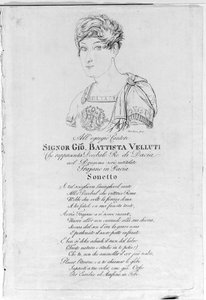 Giovanni Battista Velluti (1781-1861), sidste kastratopera. af Unknown artist