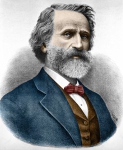 Giuseppe Verdi (1813-1901), italiensk komponist. af Unknown artist