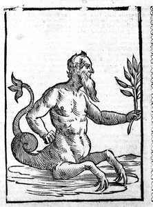 Glaucus med det magiske græs, der vil give ham mulighed for at leve i havet - i mytologi eller forklaringen af ​​historierne om greven af ​​Natalis. Patavi af Unknown artist