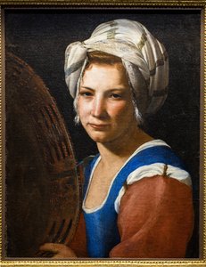 Sigøjner med tamburin af Unknown artist