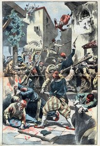 Hamidiske massakrer: massakren på armeniere i Konstantinopel af Unknown artist