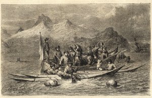 Grønlandssæljagt - Sæljagt i Grønland - Indgravering fra “” Det illustere univers”” 1866 af Unknown artist
