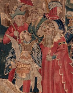 Historien om Saint Piat og Saint Eleuthère, Scene 12: Opstandelsen af ​​tribunens datter Detalje. af Unknown artist